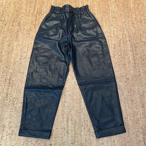 Zara Faux Leather Slouchy Pant